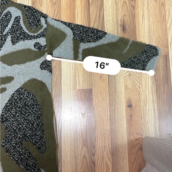 Camo eyelash knit cardigan NWT - Picture 5 of 8
